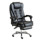 Black office chair with massage points in a home office setting